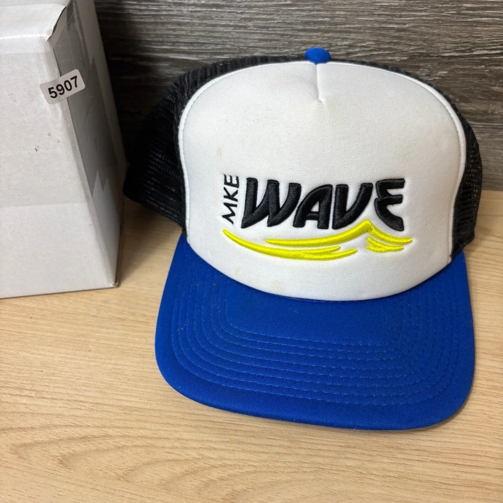 Milwaukee Wave Hat Cap‎ Snapback Trucker Blue MASL Professional Soccer